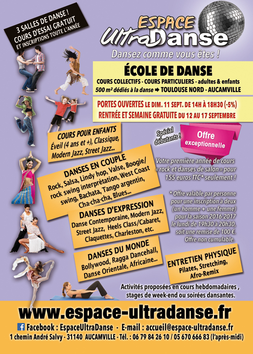 Cours de danse Toulouse école espace ultradanse