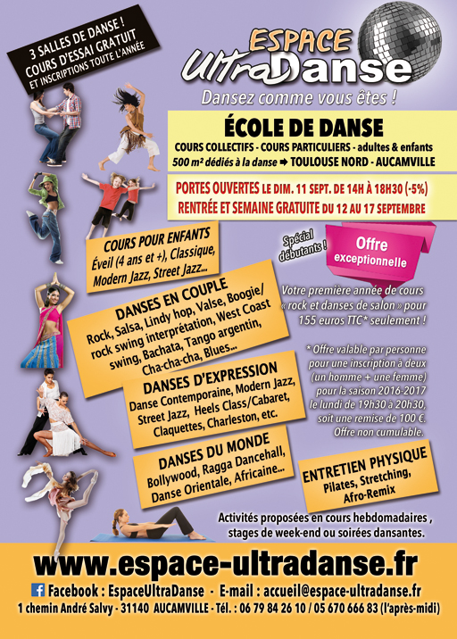 Cours de danse Toulouse cole espace ultradanse